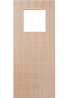 CLEARANCE - GO1 Plywood Flush FD30 Fire Door - GWPP Glazing