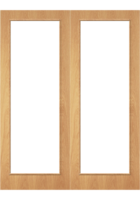 19G Oak Flush FD30 Fire Door Pair