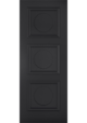 Black Antwerp 3 Panel FD30 Fire Door