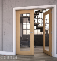 Internal Oak Walden Clear Glazed Door