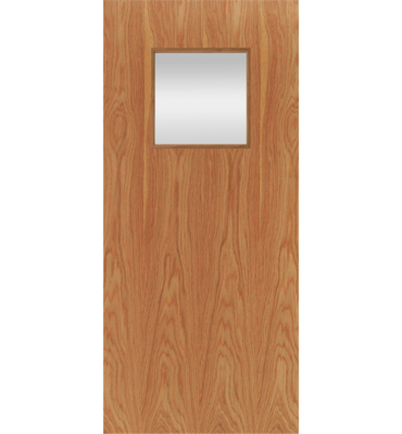 EXA5 External Clear Glazed Flush Fire Door