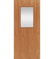 EXA6 External Clear Glazed Flush Fire Door