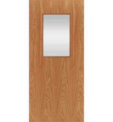 EXA6 External Clear Glazed Flush Fire Door