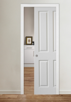 Canterbury 4 Panel Textured Pocket FD30 Fire Door Kit