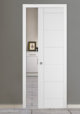 White Primed Ladder Pocket FD30 Fire Door Kit