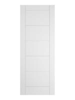 White Primed 5 Panel Ladder FD30 Fire Door