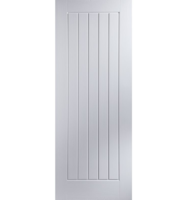 White Primed Newark Textured FD30 Fire Door