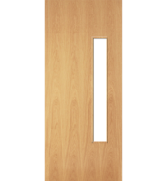 18G Oak Flush FD30 Fire Door