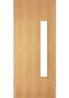 Glazed 18G Oak Re Flush FD30 Fire Door