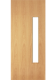 Glazed 18G Oak Re Flush FD30 Fire Door